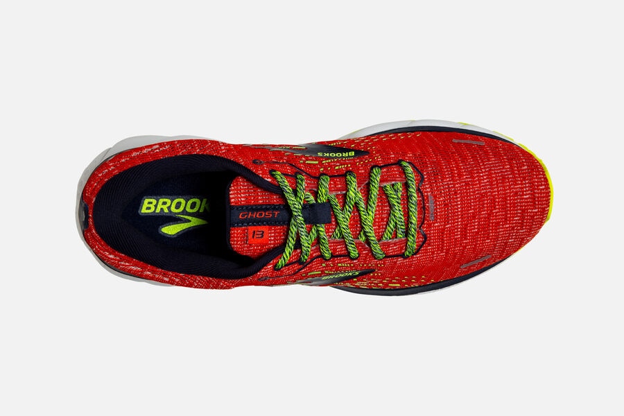 Brooks Ghost 13 Road Running Shoes Mens Red/Black 186750-GUJ